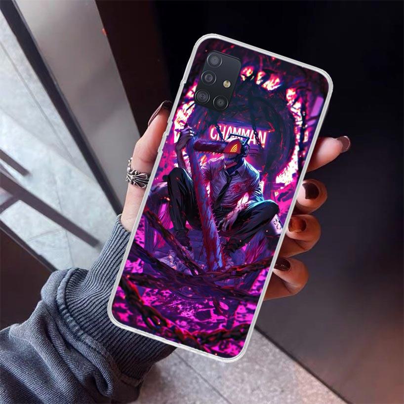 

C-Chainsaw Mans Denji Phone Case For Samsung Galaxy A12 A52S A42 A32 A22 A51 A50 Note 20 Ultra 10 S10 Plus A71 A70 A31 A30 A10S Samsung S10