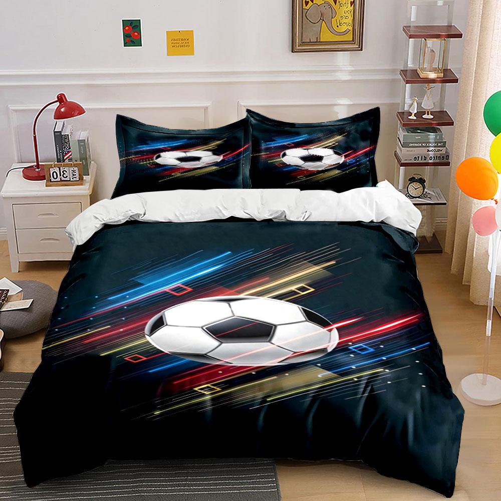 Soccer Ball with Streaks. Bedding Sets Duvet Cover Sets Duvet Covers Pillowcases(1 * Duvet Cover 2 * Pillowcases Without Duvet Insert)