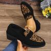 Fashion Women Shoes Leopard Splicing Flat Casual Shoes Brand Slip On Loafers Vulcanized Shoes Walking Single Sneakers Women 2025
