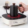Caffettiera pour-over in acciaio inossidabile 304 con manico in legno e beccuccio lungo e sottile - Regalo per la preparazione del caffè filtro domestico/commerciale