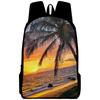 Classic Popular Coconut Tree Notebook Backpacks Pupil School Bags 3D Print Oxford Waterproof Boys/Girls Laptop Backpacks