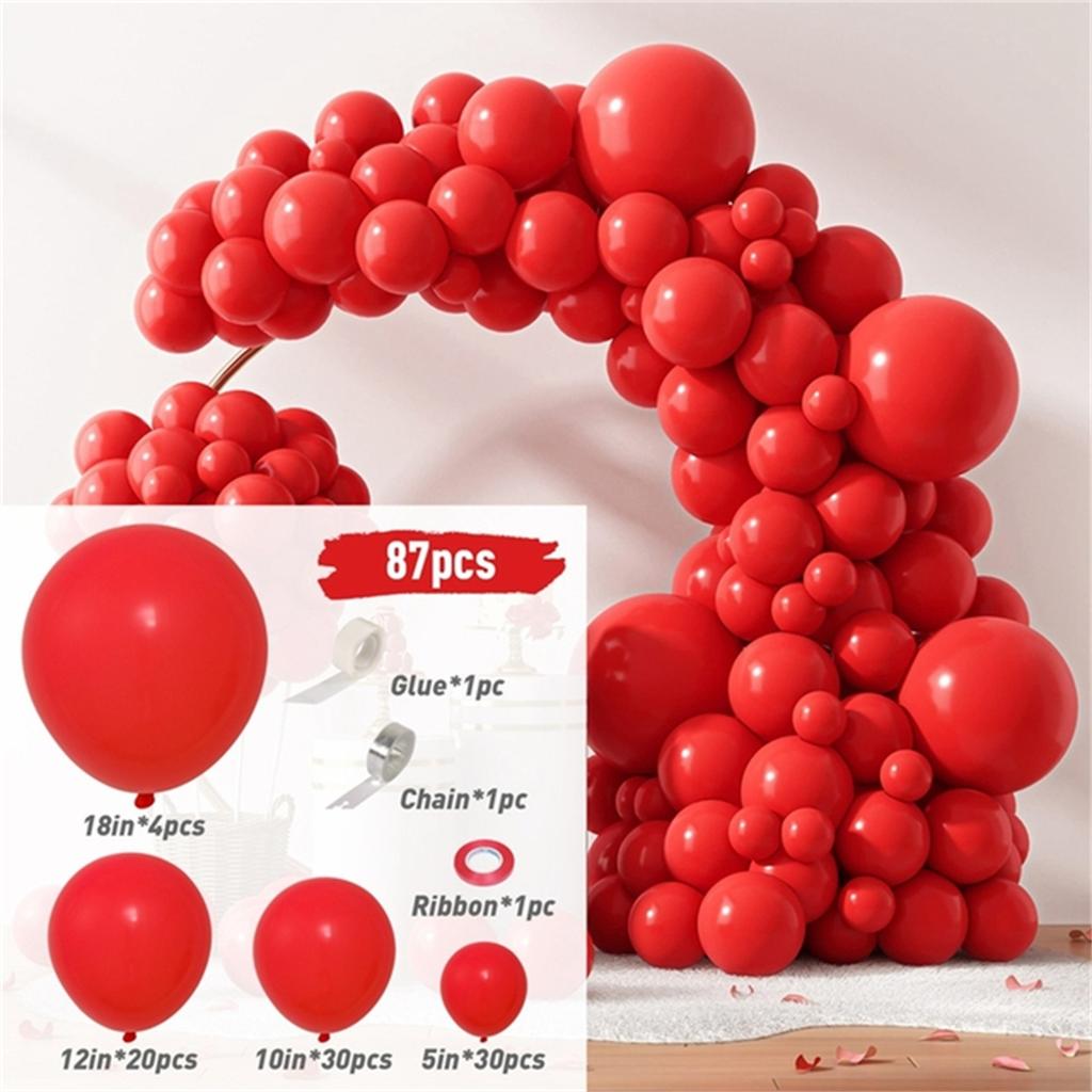 87pcs Solid Color Latex Balloon Chain Foil Balloons Birthday Party Decoration Boy or Girl Arch Weddings Decoration Baby Shower