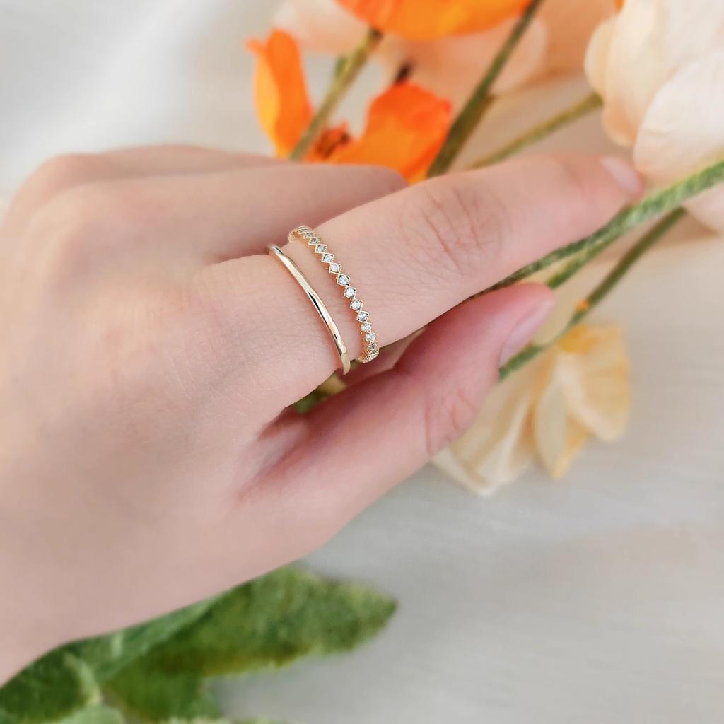 Superior Zirconia Ring Female Light Luxury Niche Exquisite Design Sense of Fashion Personality Open Index Finger Ins Tide Everyday Dainty Ring