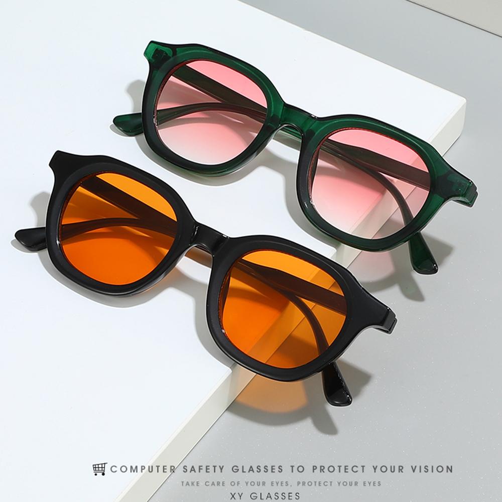 Premium Trendy Hip-Hop Oval Sunglasses Simple Vintage Punk Glasses Retro Fashion Versatile Sun Glasses for Men and Ladies