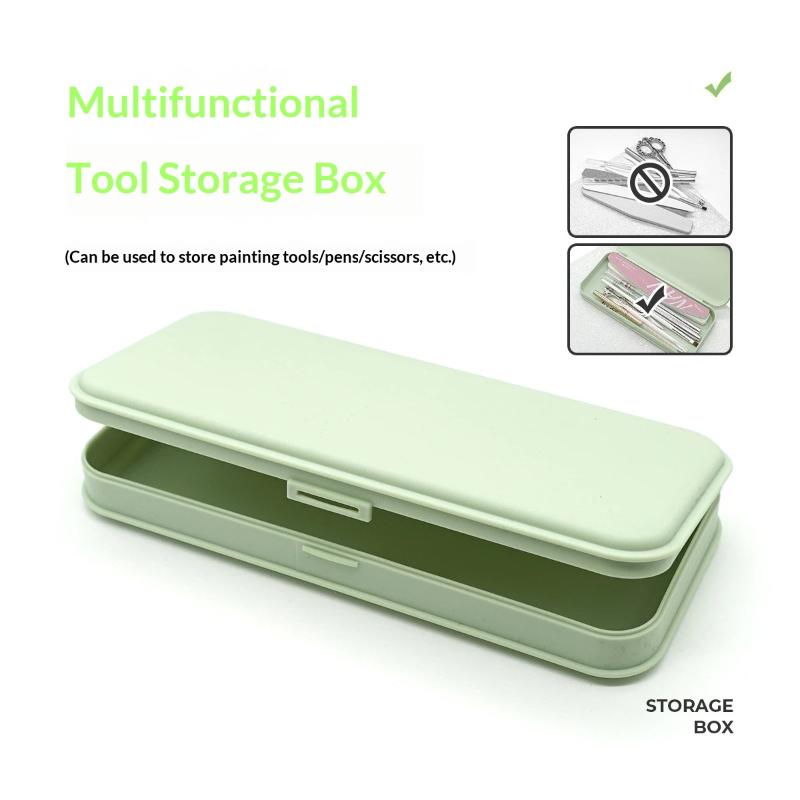 1Pcs Portable Manicure Cuticle Nipper Brush Organizer Case Nail Art Tool Storage Box Multifunctional Brush Travel Container