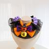 Adjustable Halloween Pet Collar With Bell Dog Pumpkin Collar Durable Pet Bow Tie  For Dogs