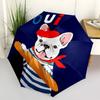 1pc French Bulldog Baguette Automatic Folding Umbrella, Heavy Duty 8 Rib Iron Frame,  Suitable for Travel, Daily Use, Birthday, Decor Gift  98