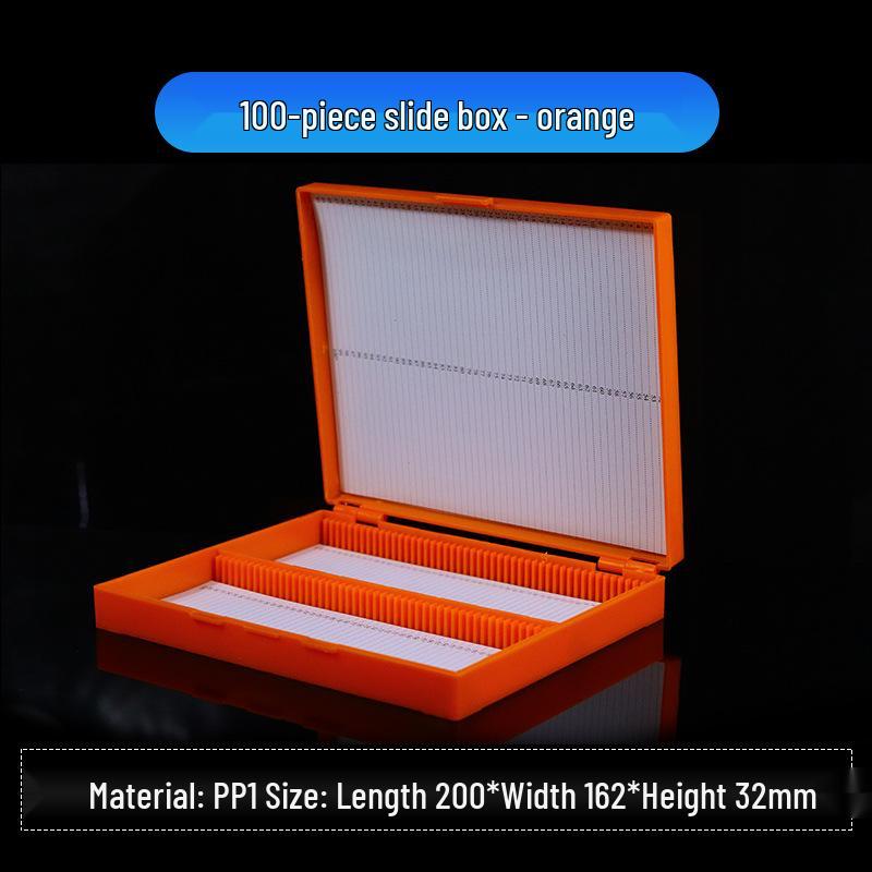 Buckle Slide Box: Holds 5/10/12/25/50/100 Microscope Slides with Secure Storage