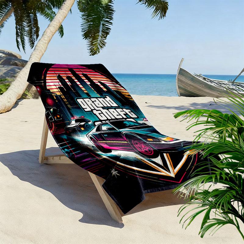 GTA Print Strandtuch, Großes Weiches Schnelltrocknendes Handtuch für Strand Camping Schwimmen 80cmx160cm(31x63inch)