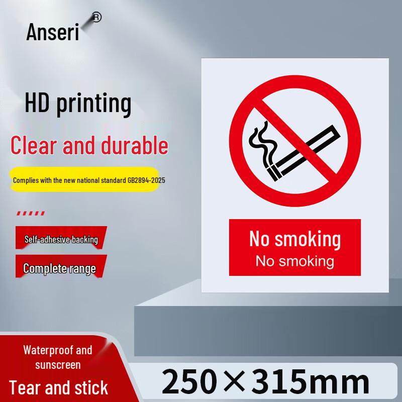 GB No Smoking Safety Sign Sticker
