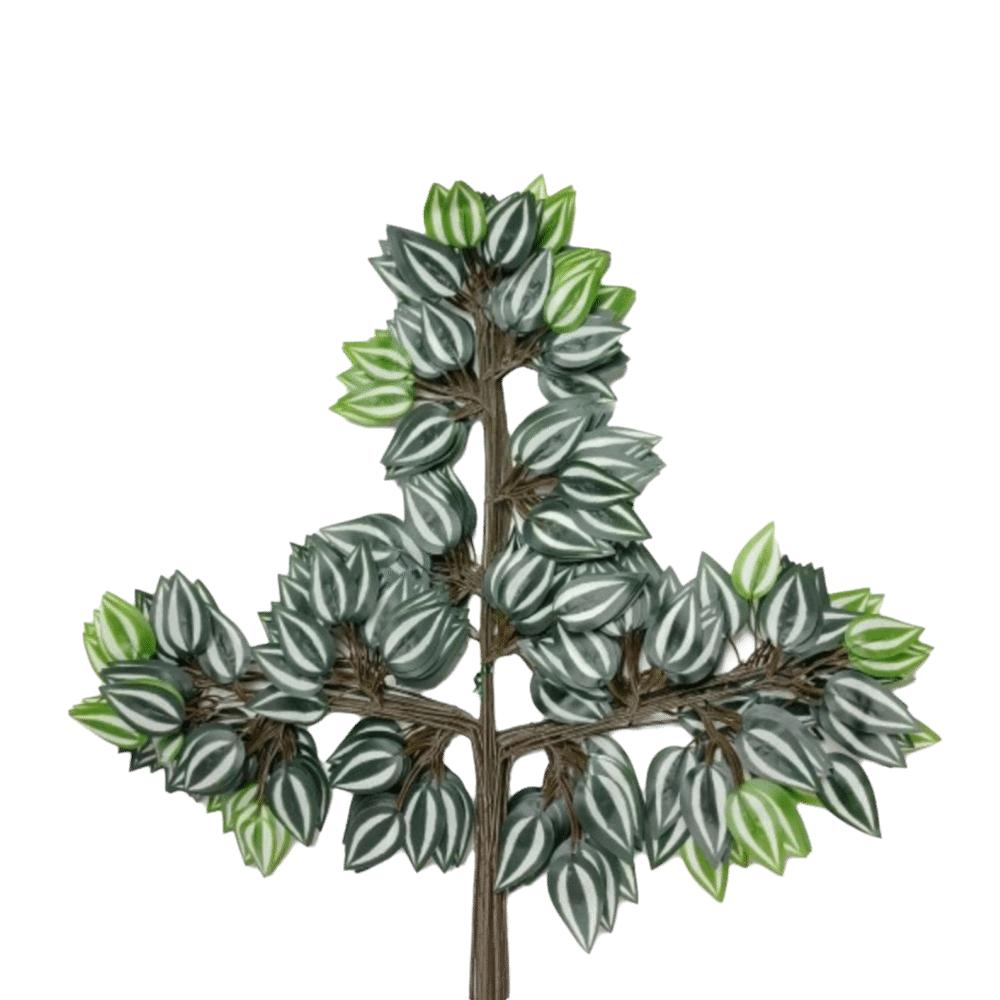 12PCS Multicolor Artificial Banyan Leaves Realistic Silk Leaves Simulated Ficus Branches Fake Banyan Tree Leaves Party Supplies