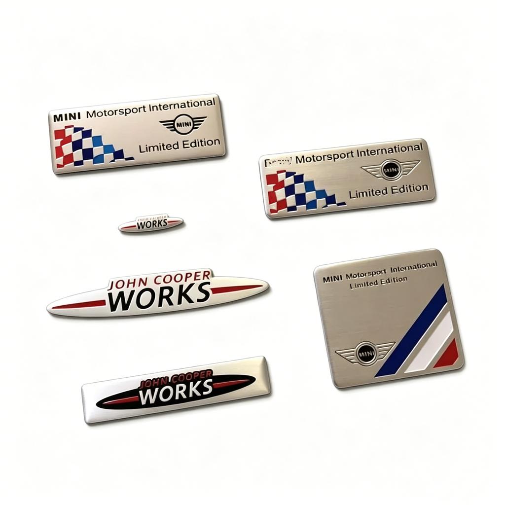 mini cooper cooper r56 fridge Cooper JCW R55 F56 R57 R58 R59 R60 R61 3D Aluminum Car Badge Emblem Sticker
