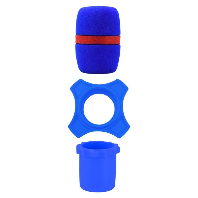 3Pcs Thickened Microphones AntiSlip Rings Dustproof Cover for Enhanceds Stability and Protections