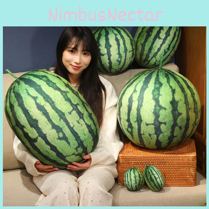 Adorable 3d Watermelon Plush Toy Soft Cushion For Kids Room Decor And Gifts