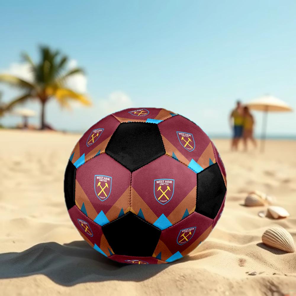 West Ham United F.C Soccer Ball Colorful All Ages Machine Stitched PVC Competition Ready Durable High-Bounce.SIZE5