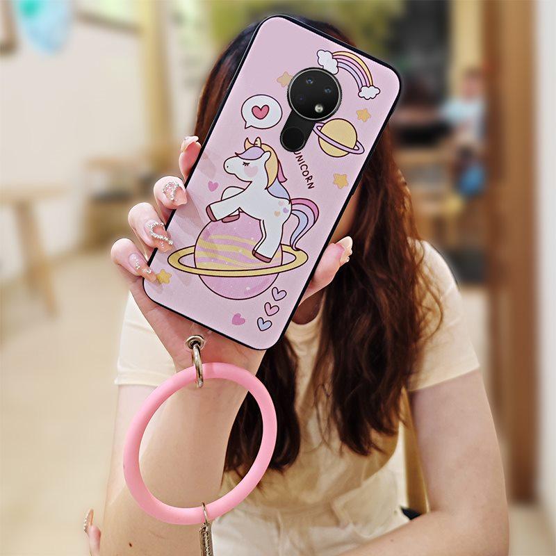 

Back Cover Bracelet Phone Case For Nokia 6.2/7.2 Dirt-resistant Ring Solid Color Creative Soft Case Waterproof Youth Nokia 6.2/7.2