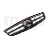 FCM5   Glossy Black Sport Style Racing Grille With OE Style Star Emblem Logo For Mercedes Benz C W204 08-14 C200 C230 C250 Bumper Grill