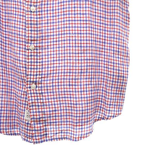 Koszula lniana w kratę Frank&Eileen z długim rękawem XS Męska Używana