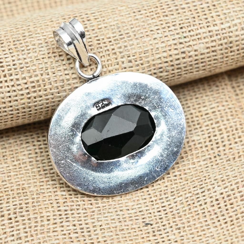 Chrome Diopside Gemstone Handmade 925 Solid Sterling Silver Jewelry Exquisite Pendant For Women