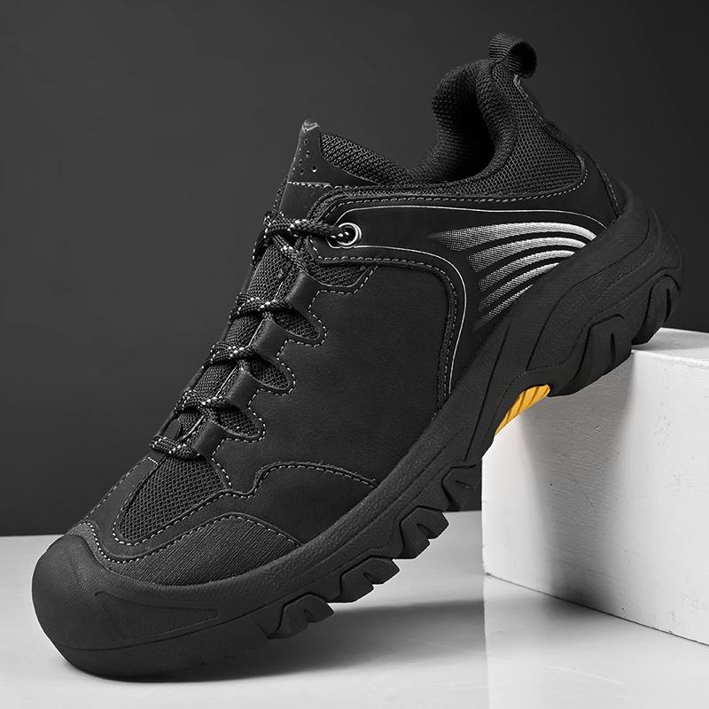 Fashion Non-Slip Outdoor Basic Men Shoe Leather Fashion Hiking Shoes Men All-match Men Casual Shoes New Male Walking Footwear Handmade