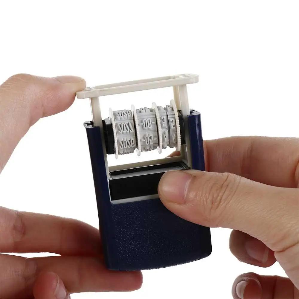 DIY Handle Account Date Stamps Stamping Automatic Ink Return Mini Self-Inking Stamps for Office Supplies Date Wheel Stamp