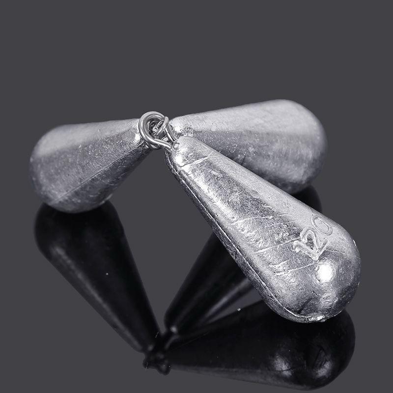 Teardrop Lead Sinker with Scale - Quick Hang Fishing Weights for Casting and Dropping