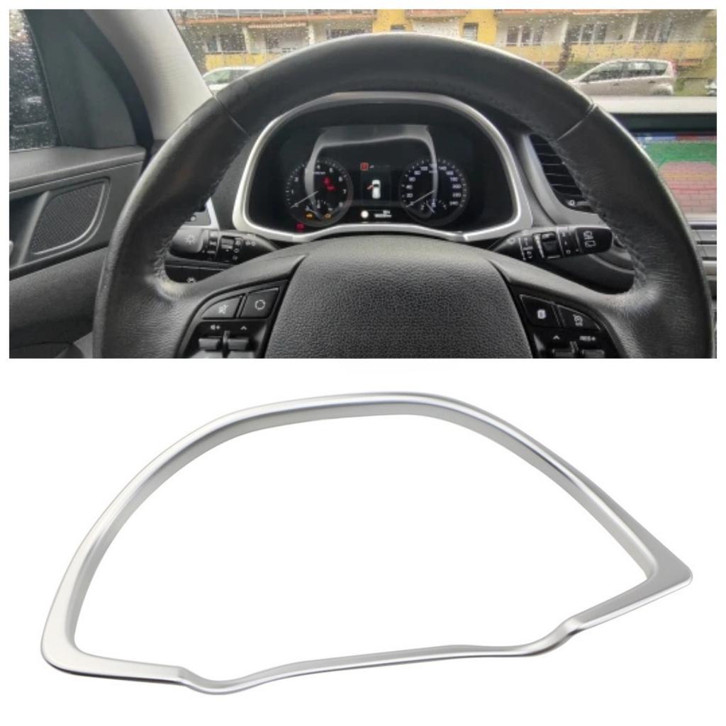 Für Hyundai Tucson 2015 2016 2017 2018 Auto ABS Chrom Zierleiste Detektor Armaturenbrett Instrumententafel Anzeigenrahmen Formteil Aufkleber