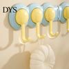 Adhesive Wall Hooks Punch-Free Hook Rack, Self Multi-Hook Organizer, Waterproof Heavy Duty 180 Degree Rotating Storage Hanger for Bathroom And