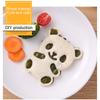 Food Grade Silicone Rice Ball Mold Cute Panda Shape ABS Onigiri Maker Easy Release Hand Press Sushi Maker Mold Party Picnic