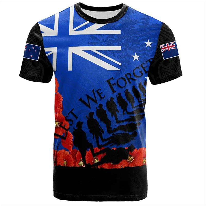 

Harajuku Summer 3D Print New Zealand Maori Tribal Patterns T Shirt For Men New Zealand Waitangi Day Graphic T-shirts Tees Shirts 6XL
