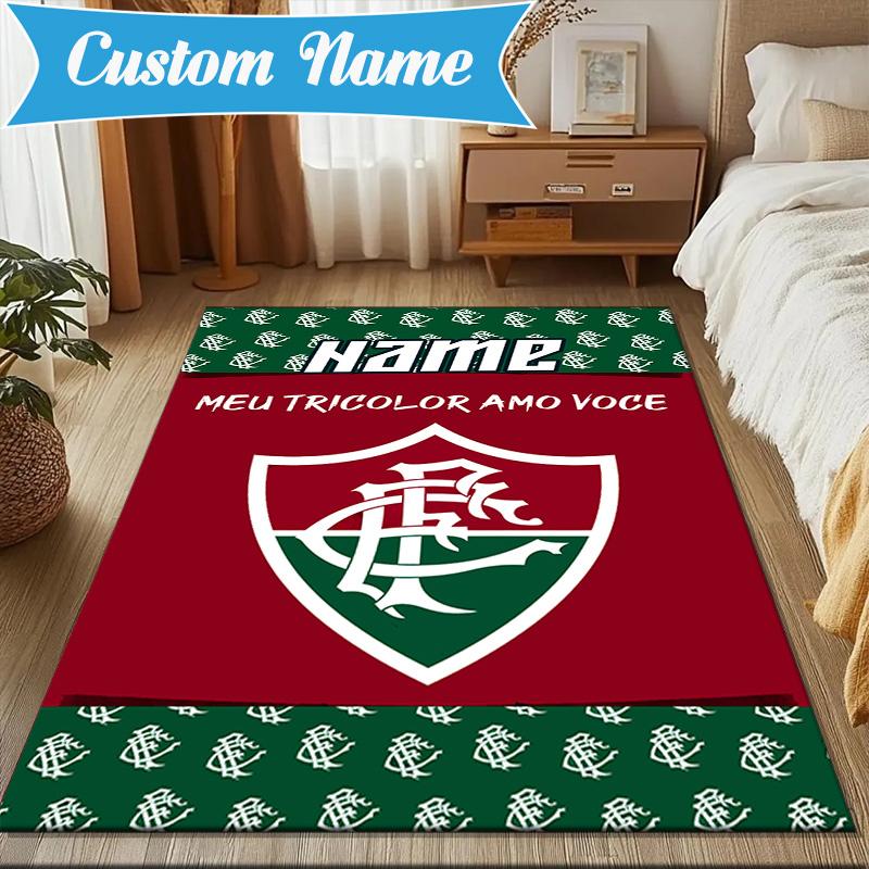Custom Name Love Fluminense Rug Game Carpet, Floor Mat for Bedroom Living Room Entryway Rug, Home Decor Idea Gift for Christmas birthday