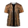 Lustiges Cowboy Cosplay T-Shirt Herren Persönlichkeit Street Kurzarm T-Shirts 3D Gedrucktes Fake Revers Muster Harajuku Mode Tee
