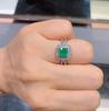 Jewelry Xiaoqing Simulation Color Treasure Emerald Red Treasure Yellow Diamond Pink Diamond Ring