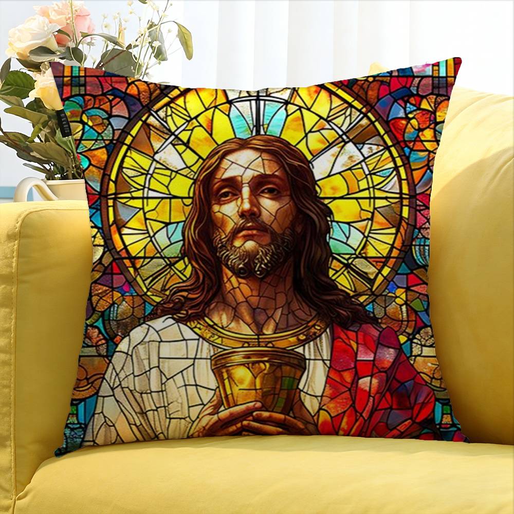 Russia Jesus Artists Canvas Painting  Various Sizes Square Pillow Case For Car Home Bedchamber Decor