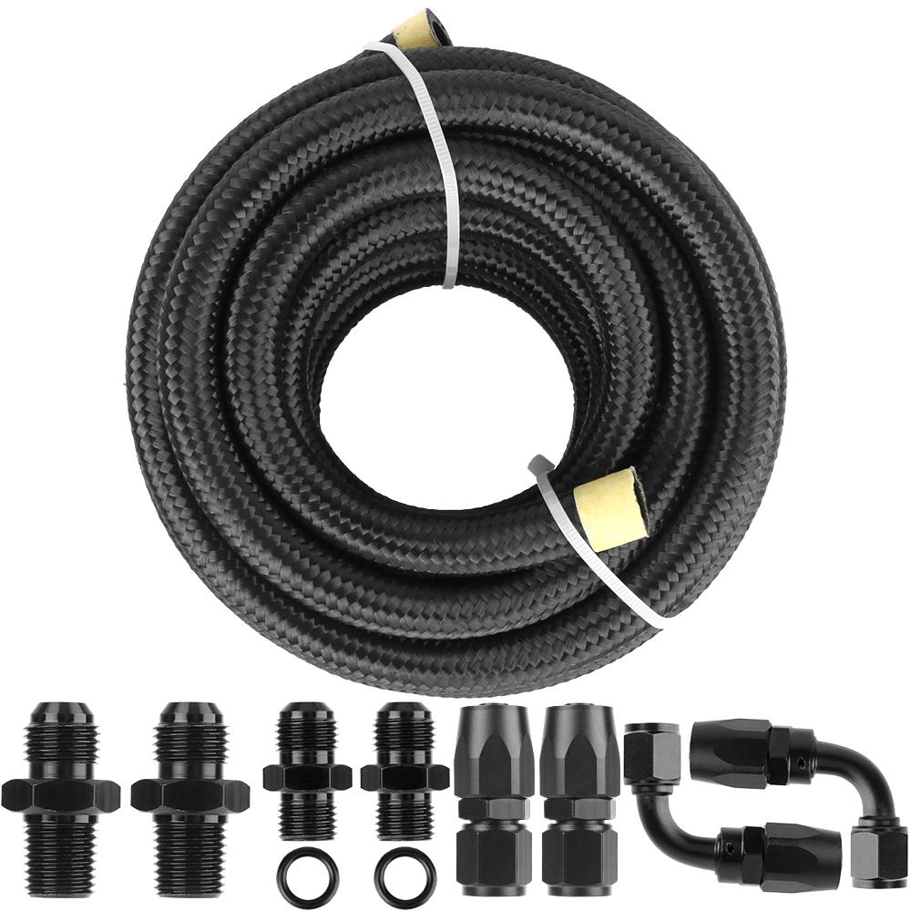 AN6 3/8" Accesorii Auto Kit Linie Combustibil PTFE AN6 4,5M PTFE Fitinguri AN Adaptor LS Swap EFI E85 Pentru 4L60E 4L65E Kit Linie Răcitor Transmisie Automată
