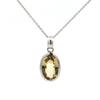 Peach Moonstone Cabochon Oval Pendant Necklace 925 Sterling Silver Rhodium Plated Solitaire Gemstone Pendant with Chain Gift for Women