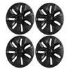 4 stk 19in Hjulkapsel Matt Svart Sporty Design Erstatning for Tesla Model Y 2020?2022