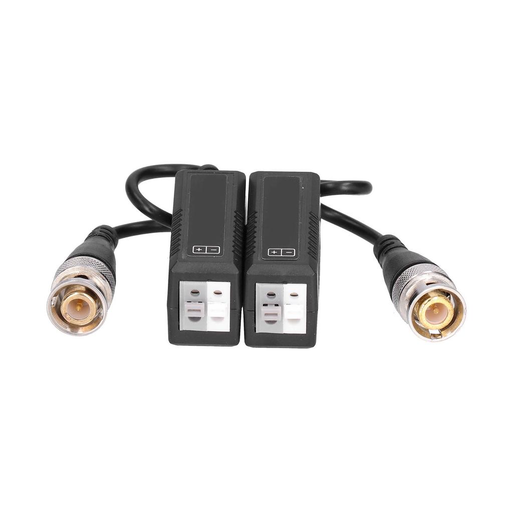 2 Stück Twisted-Pair-Sender 1080P Störfest Geringer Verlust Einzelne Passive BNC-Anschlüsse für AHD HDCVI HDTVI-Signal