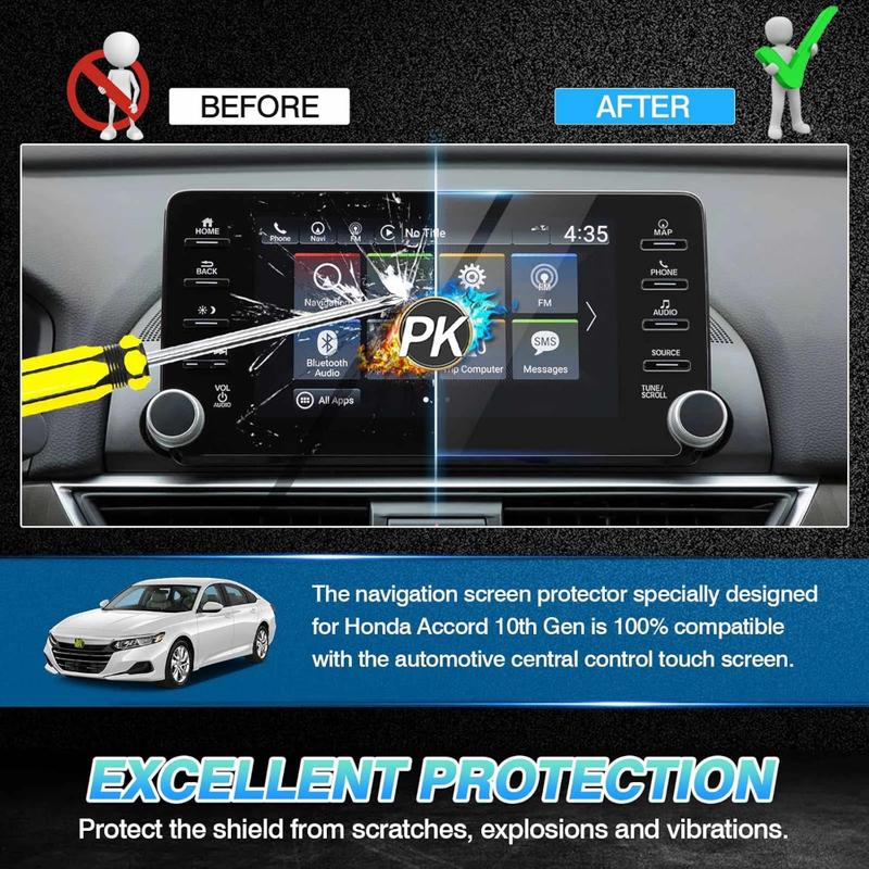 For Honda Accord Sport EX-L Touring 2018- Car Navigation Screen Accessories Tempered Glass Scratch Resistant Protector Film