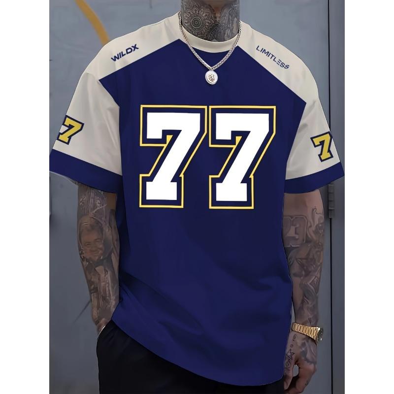 Summer New Men's Fashionable Street Style Trendy Casual Breathable Round Neck Tshiet3D Digital Printed Round Neck Pullover Top