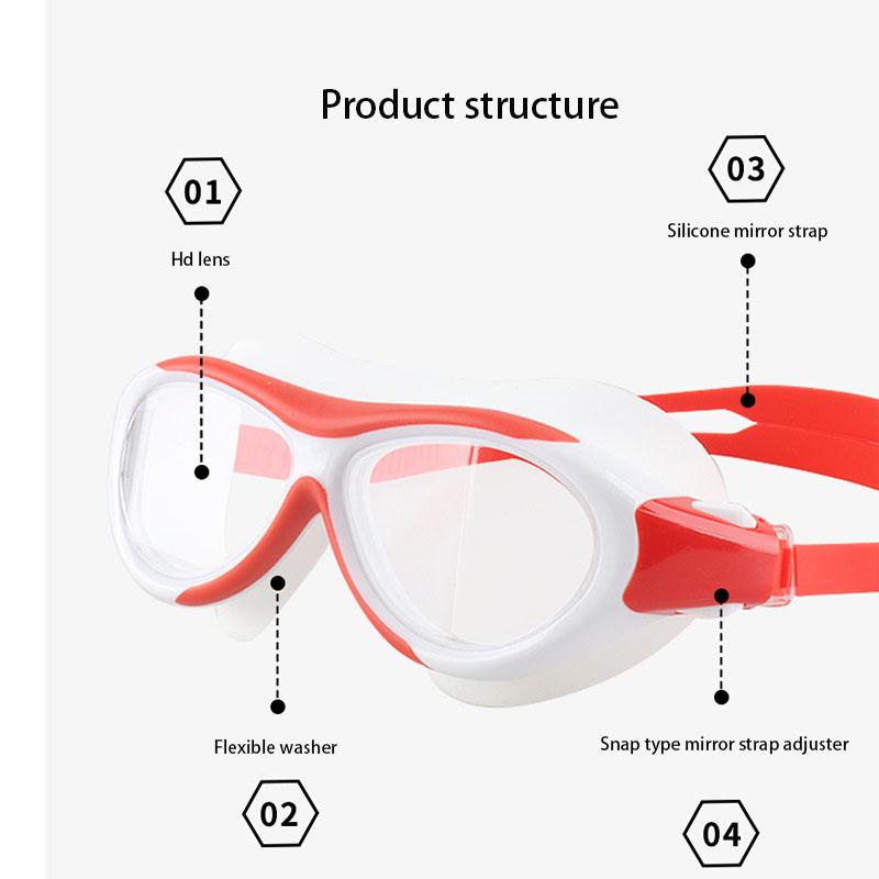 Children's Large Frame Swimming Goggles Waterproof and Anti-fog High-definition Swimming Goggles Swimming Goggles Spot