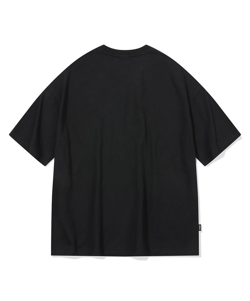 CPGN STUDIO Dino Stitch Embroidered Short Sleeve T-Shirt Black