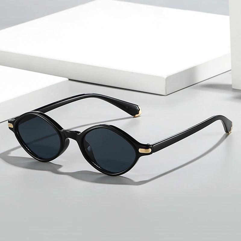  New Retro Polygon Cat Eye Sunglasses Women Fashion Leopard Shades UV400 Men Rivets Sun Glasses