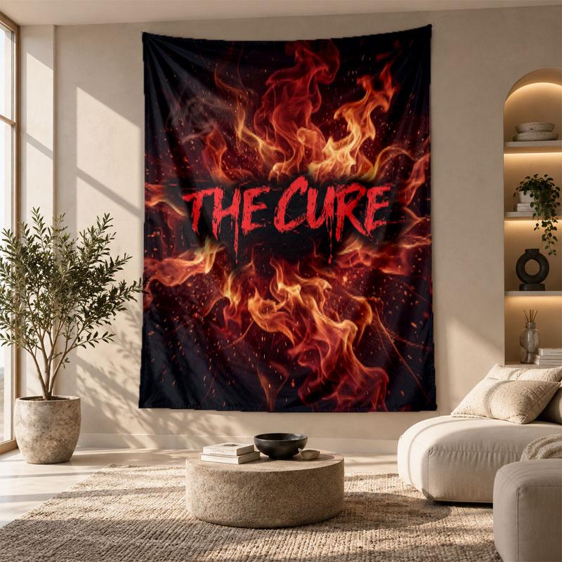 Decorative Tapestry,The Cure Printed Wall Art, Lightweight Wall Hanging For Bedroom Background