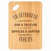 Cutting Board / Appetizer Tray - PLANETEE - A Terrific Handyman - Bamboo 30x20x1 Cm - Rounded Edges - Hole Ø24 Mm