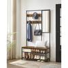 VASAGLE Coat Rack Stand, Industrial, Rustic Brown and Black