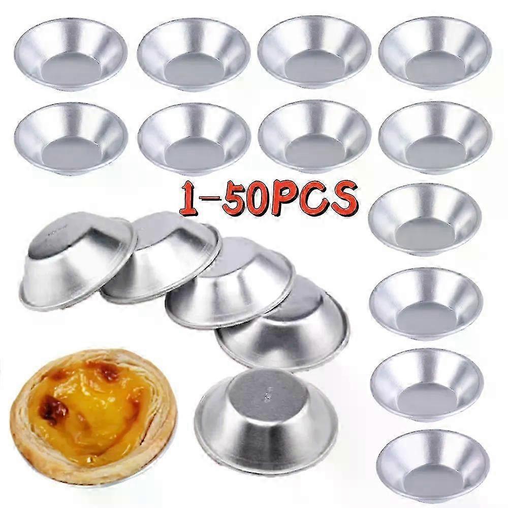 Aluminum Portuguese Style Egg Tart Cupcake Mould Fruit Cake Die Mold Small Baking Tool Pasteis De Nata Oven Bake Round