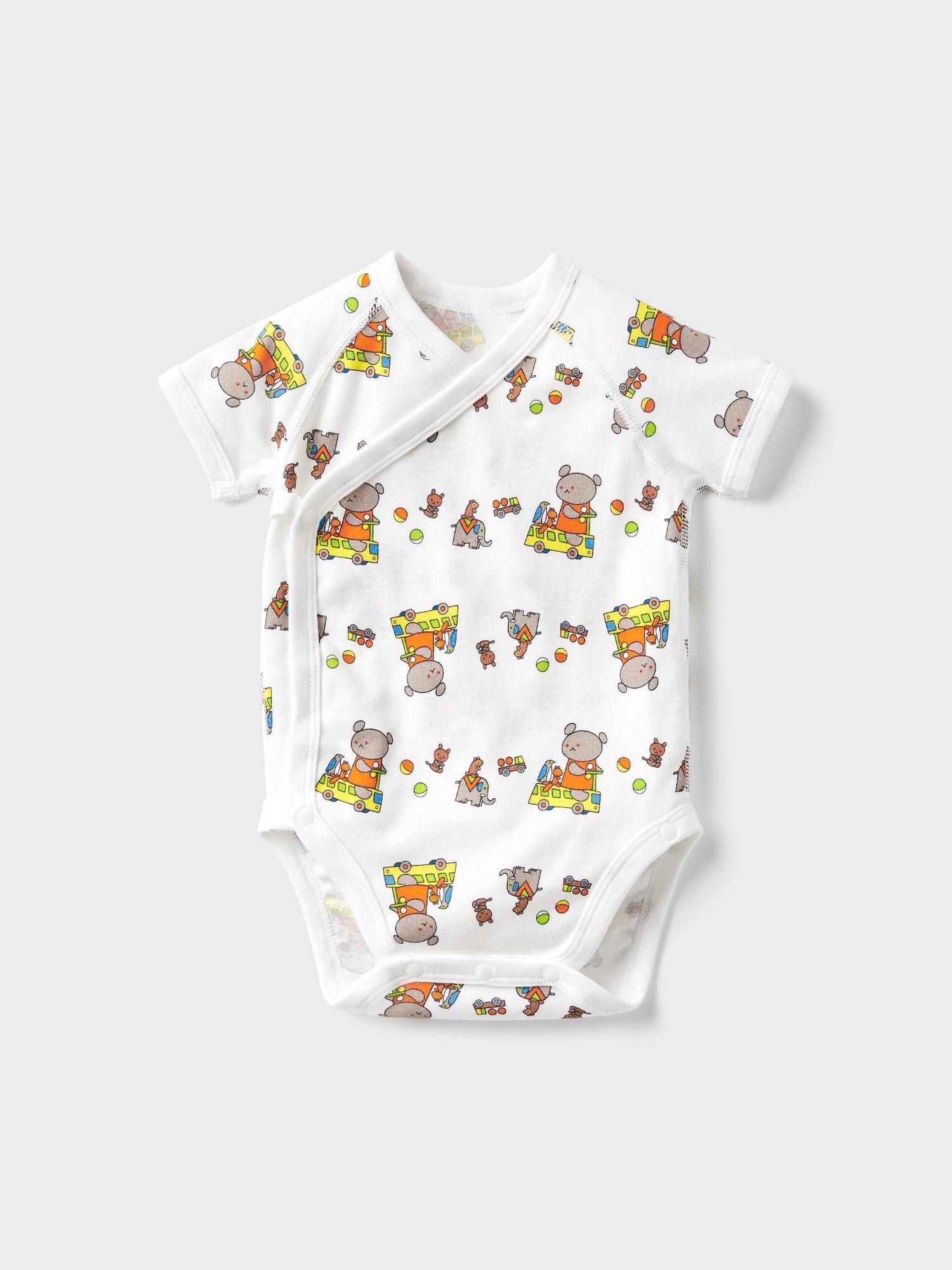 Uniqlo Боди с передним открыванием Koguma-chan Картинки 00 WHITE/60