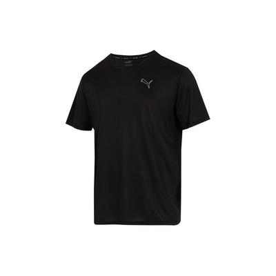 Simple Breathable Outdoor Casual Sports Solid Color Round Neck Short Sleeve T-Shirt Men Tops Black 587212-01