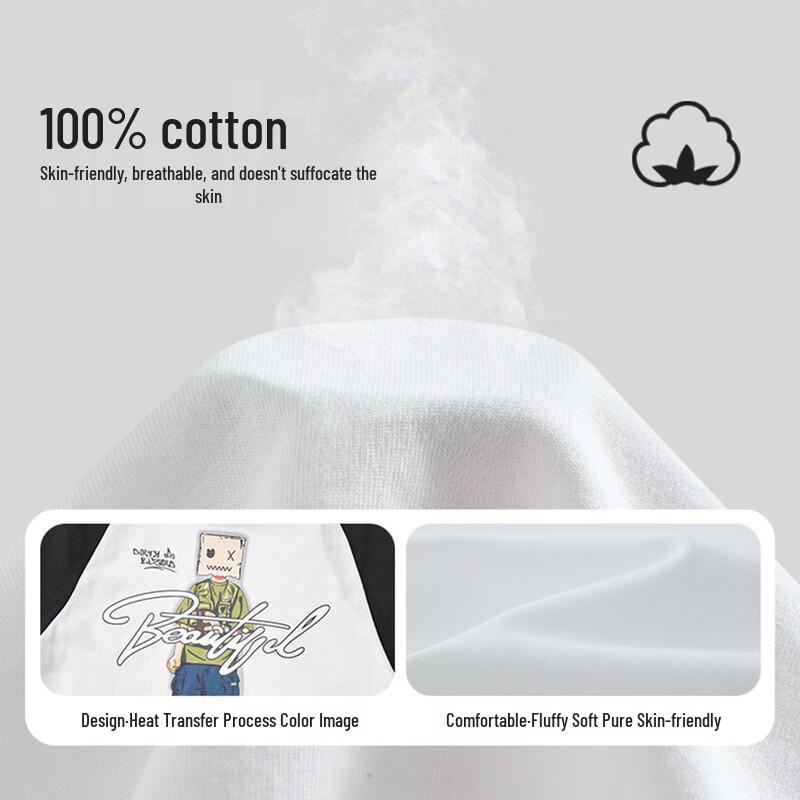 Daduoja Boys' Autumn Cotton Long Sleeve T-Shirt